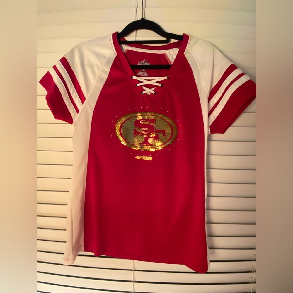 San Fransisco 49ers women’s jersey size Large TEAM FAN WEAR